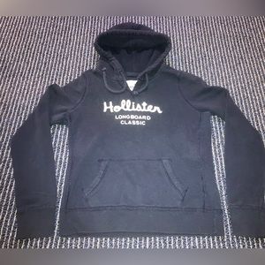 SOLD Hollister longboard classic navy blue hooded hopdie sweatshirt womens large